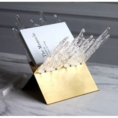 حامل كتب من الزجاج