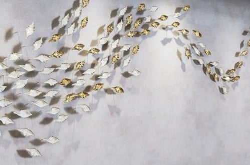 أوراق من الجبس الذهبية الأنيقة / ديكوريشن من أوراق...