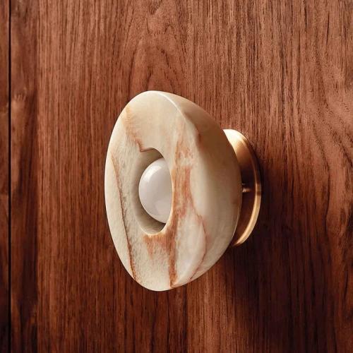 إنارة رخام طبيعي دائرية