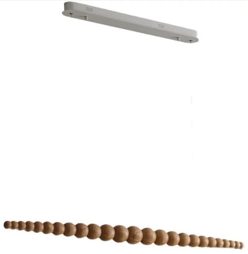 إنارة خشب مستطيلة