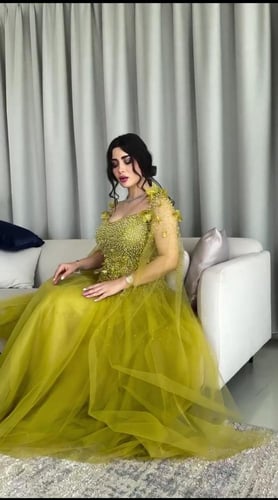 فستان خامه تل+مبطن تفته استرتش