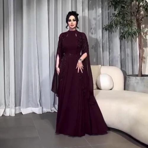 فستان جورجيت +تطريز يدوي