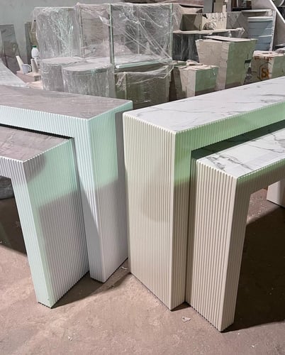 مدخل قطعتين متداخله بسطح بديل رخام