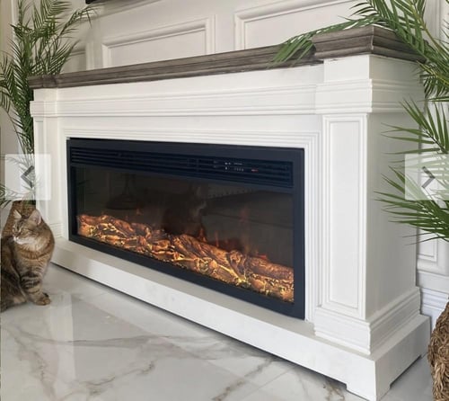 مكتبة تصميم فخم بسقف خشبي رمادي