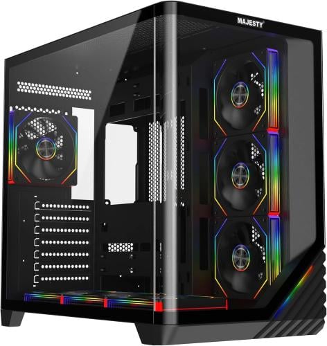 صندوق كمبيوتر ميد تاور بوليفارد مزود بـ بإضاءة RGB