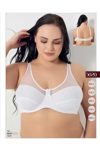 حمالة صدر داعمة بالكامل، بدون أكواب، مزودة بسلك دا...