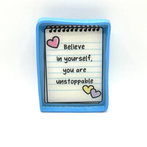 Pottery tray -Believe in