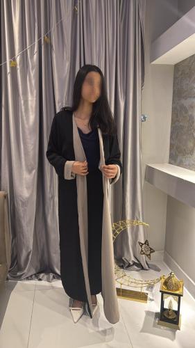 عبايات 2 فيس أسود وبيج مميزة ومريحة