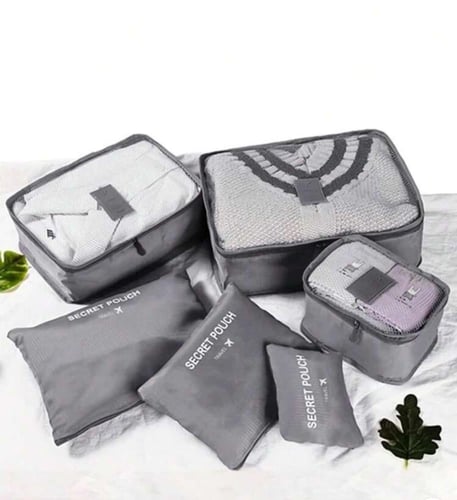 مجموعة حقائب تخزين للسفر مكونه من ٦ قطع