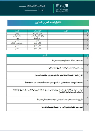 المجلس الحواري الطلابي - النشاط الطلابي