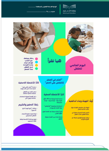 خطة وتقارير برامج اليوم العالمي للطفل 2025