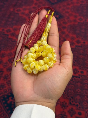 Misbaha with musk, decorated, 9 millimeters