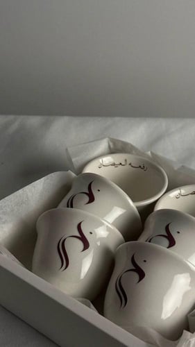 فناجيل مطبوعة قهوة نص درزن / درزن