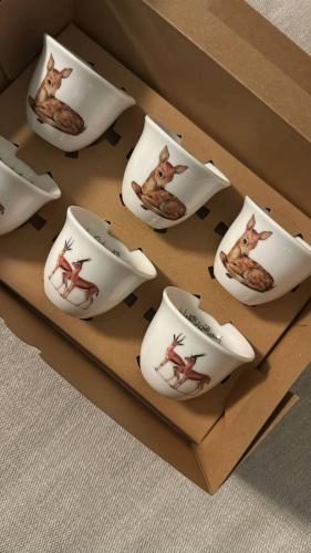 فناجيل مطبوعة قهوة نص درزن / درزن