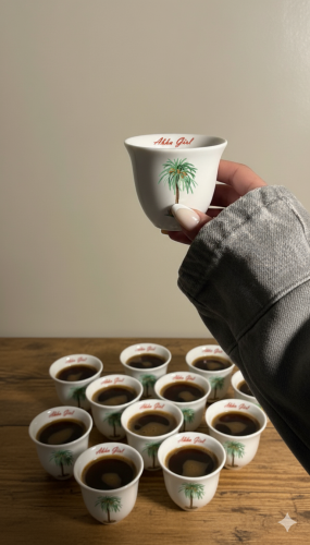 فناجيل قهوة مطبوعة Abha Girl