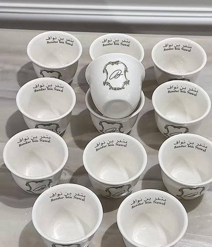 فناجيل مطبوعة قهوة نص درزن / درزن
