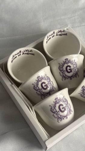 فناجيل مطبوعة قهوة نص درزن / درزن