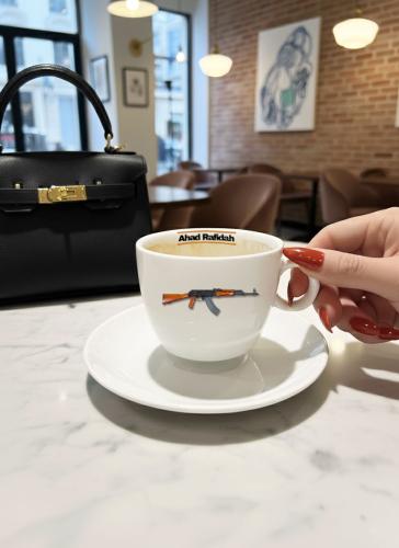 كوب قهوة مطبوع احد رفيدة