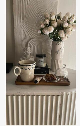 صينية مستطيل خشبي