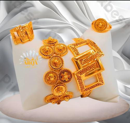 (2)اساور تصميم فريد ومميز بذاته مطليه ذهب عيار 21