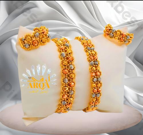 (2)اسواره السبائك الناعمه مطليه ذهب عيار 21