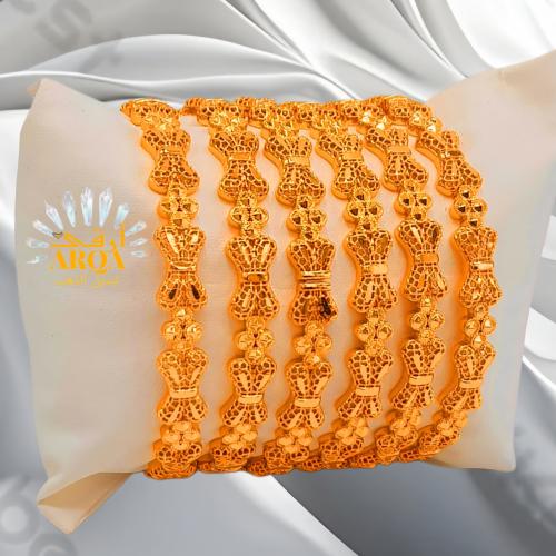 6 بناجر تصميم فخم ومميز من نوعه مطليه ذهب عيار 21