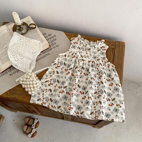 فستان أطفال ذات نقشة