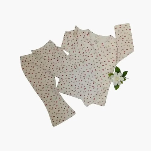 قطعتين ملابس أطفال بناتي قطني مريح