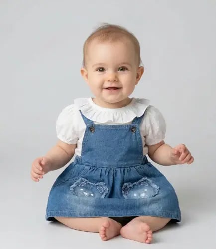 سالوبيت (دنغري) طقم مكون من قميص ابيض ودنغري ازرق...