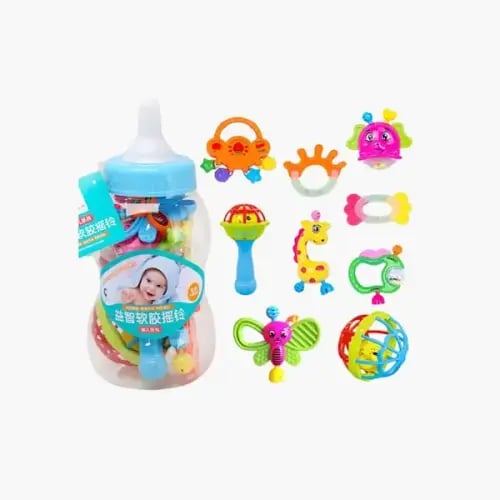 مجموعة ألعاب أطفال رضع 9 قطع-الوان عشوائية