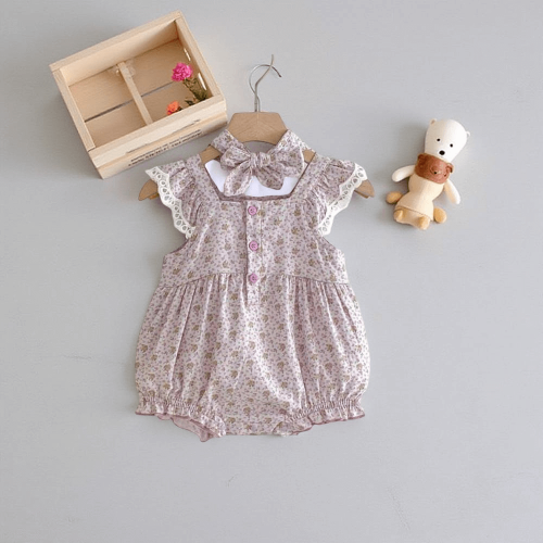 رومبر ذات نقشة مع طوق تزيين للشعر