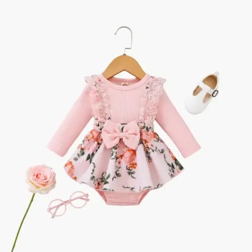 فستان أطفال وردي