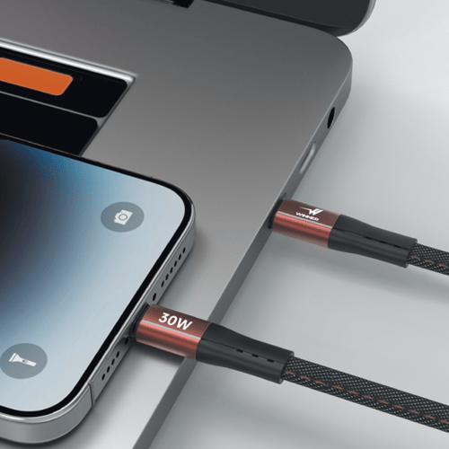 كيبل تايب سي الي لايتينج قماش 30 وات 1.2 متر