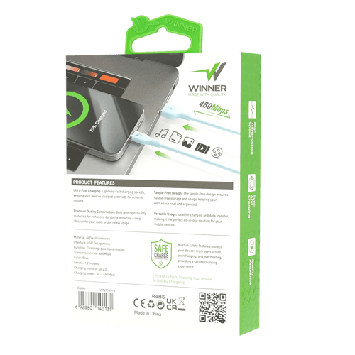 كابل سيليكون للشحن والبيانات يو اس بي - تايب سي