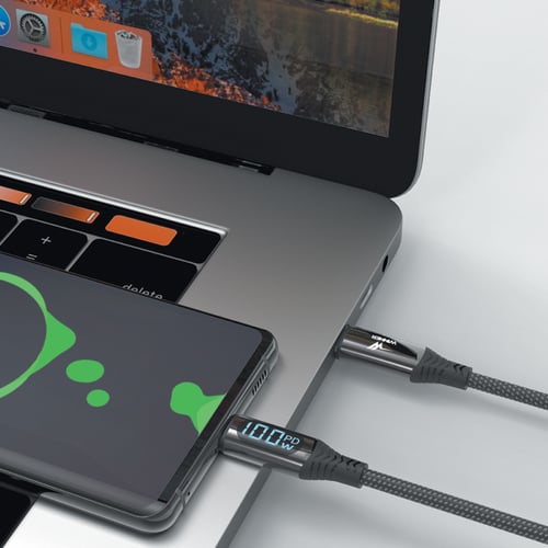 كابل شحن ونقل بيانات 100 وات تايب سي - تايب سي