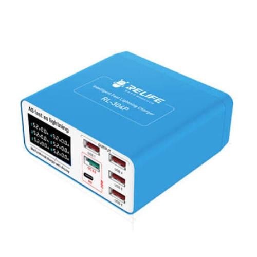 منصة شحن وفحص بطاريات RELIFE RL-304P 5USB 1PD