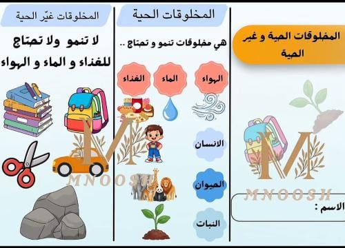 المخلوقات الحية و غير الحية