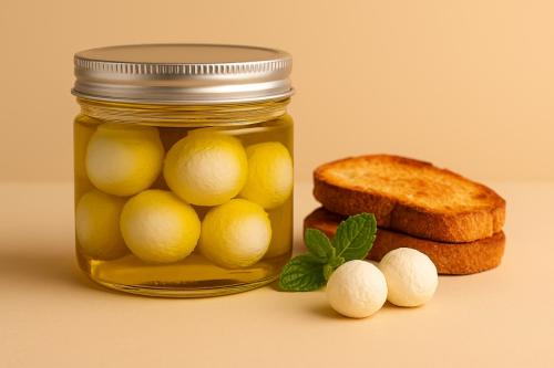 كرات لبنة الماعز بعدة نكهات