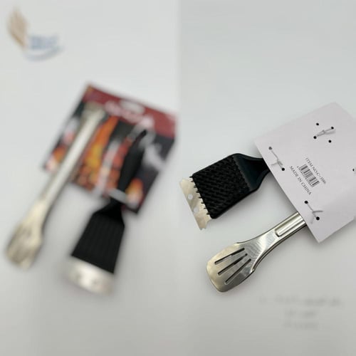 فرشة تنظيف حديد مع ملقاط