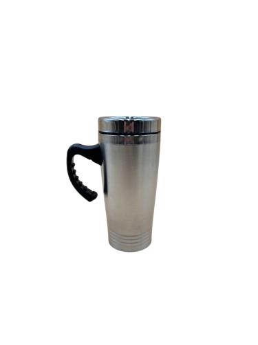 كوب قهوة محمول بمقبض حافظ للحرارة ستانلس ستيل