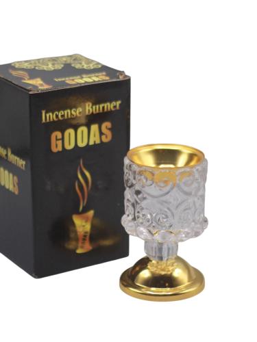 مبخرة فاخرة تصميم اكرلك بلمسة ذهبية أنيقة