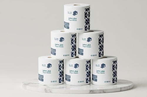 مجموعة مناديل ماكسي رول 300متر موفور ورق مطبخ عدد...