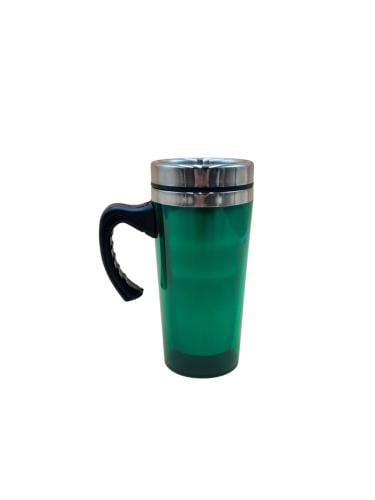 كوب قهوة محمول بمقبض حافظ للحرارة ستانلس ستيل