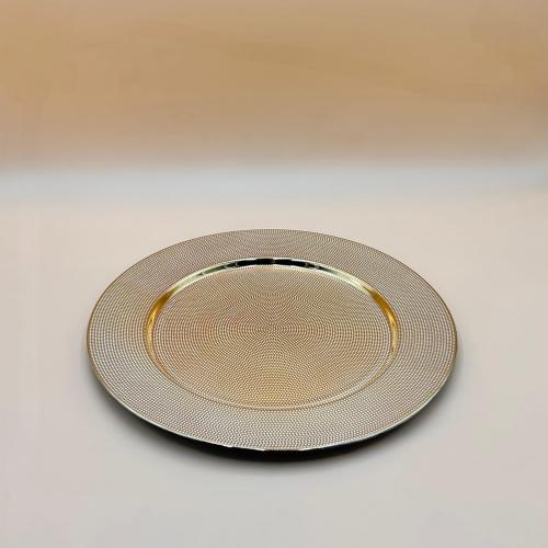 طبق تقديم ذهبي فضي للحلويات والمكسرات والمعمول