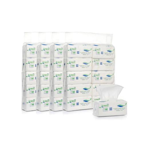 مناديل ناعمة السعودية كرتون 40 عبوة 20000 منديل