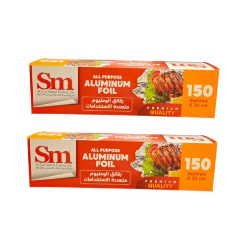 رقائق ألومنيوم –150 متر × 30سم–استخدامات متعددة 2...