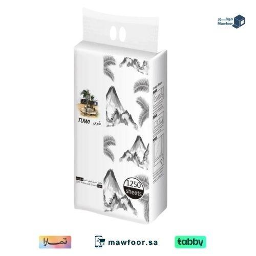 مناديل طوى المعلقة -4طبقات(1250 منديل)-العبوة الاق...