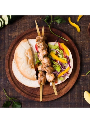 أعواد خشب عريضة للشواء 30cm