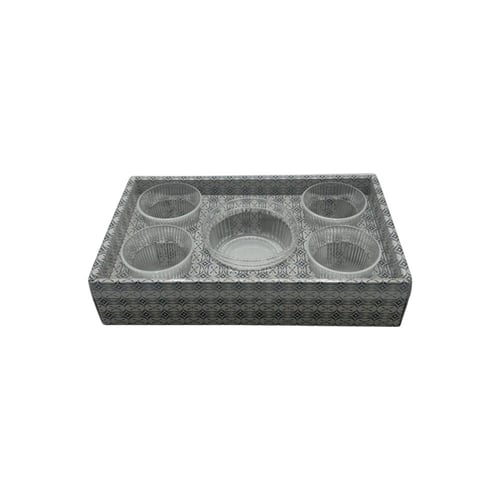 طقم فناجيل قهوة زجاج 5 قطعة