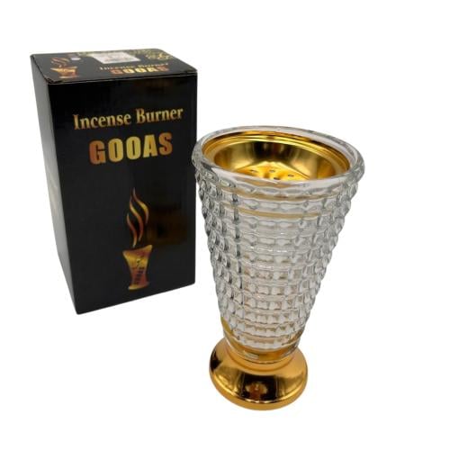 مبخرة فاخرة تصميم اكرلك بلمسة ذهبية أنيقة